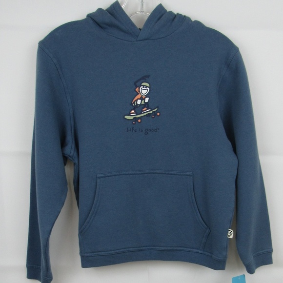 Life Is Good Other - Boys Hoodie Jacket Size S M Long Sleeve Blue New